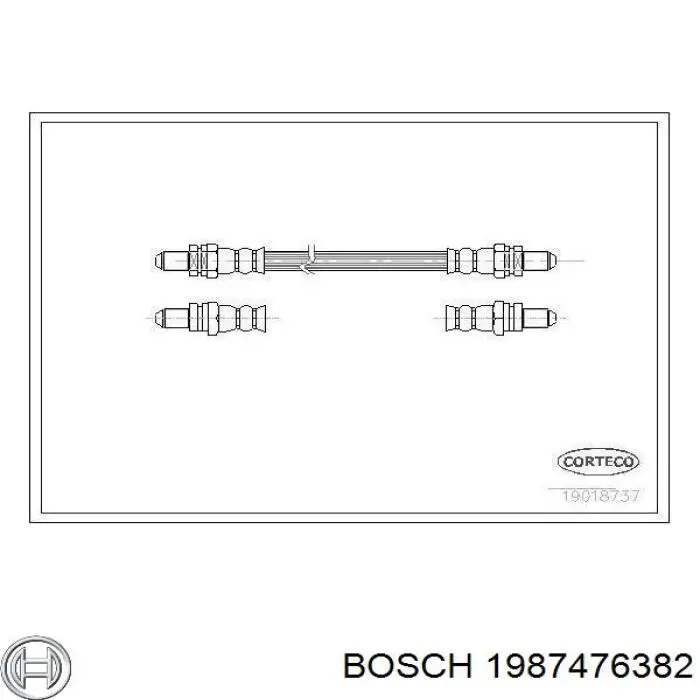 Tubo flexible de frenos trasero 1987476382 Bosch