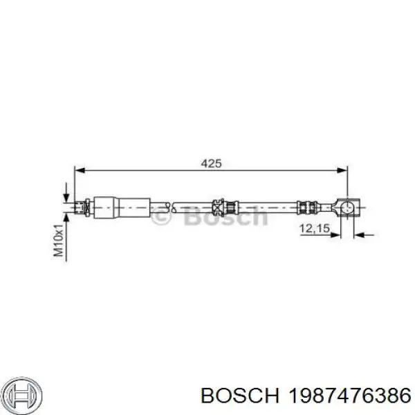 1987476386 Bosch Гибкая тормозная трубка передняя
