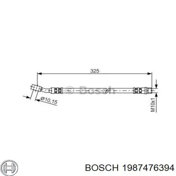 Шланг тормозной передний 1987476394 Bosch