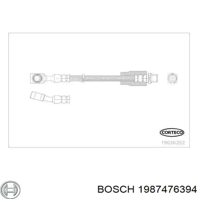 Latiguillo de freno delantero 1987476394 Bosch