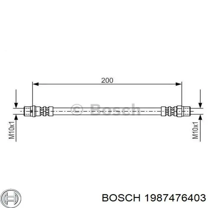 Задний тормозной шланг 1987476403 Bosch