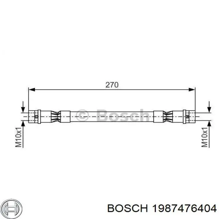 1987476404 Bosch шланг тормозной передний