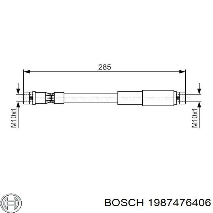 Latiguillo de freno delantero 1987476406 Bosch