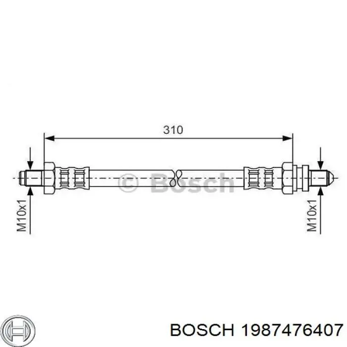 1987476407 Bosch шланг тормозной передний