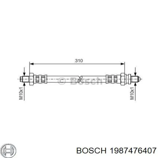 Latiguillo de freno delantero 1987476407 Bosch