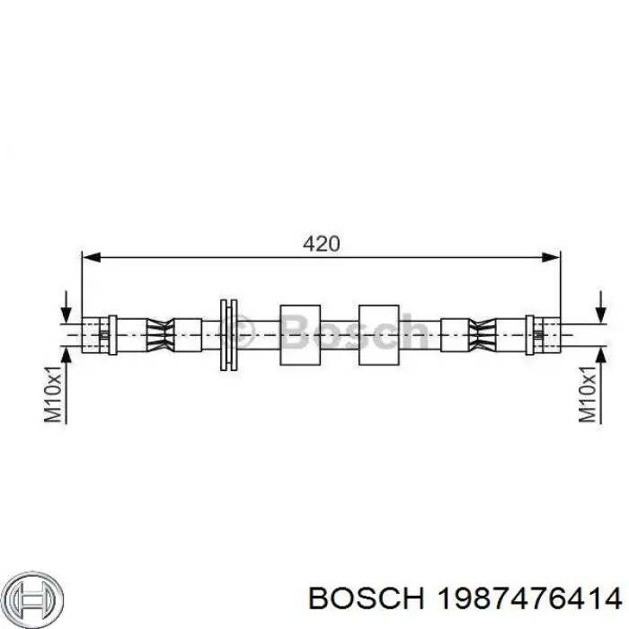 1987476414 Bosch шланг тормозной передний