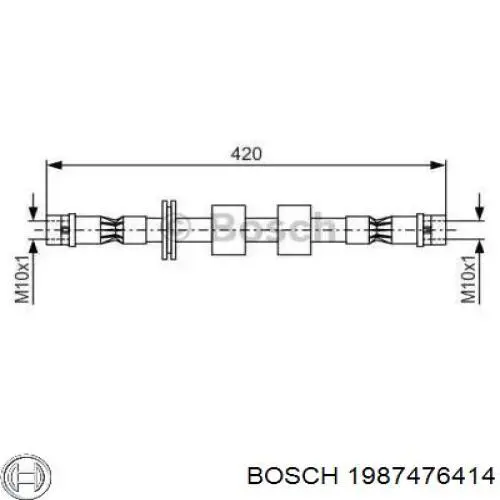 Latiguillo de freno delantero 1987476414 Bosch