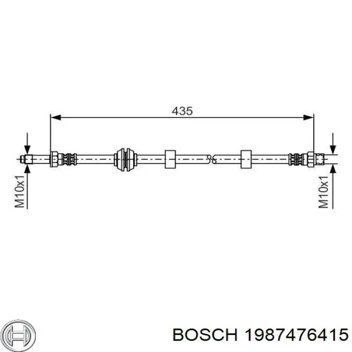 1987476415 Bosch шланг тормозной передний