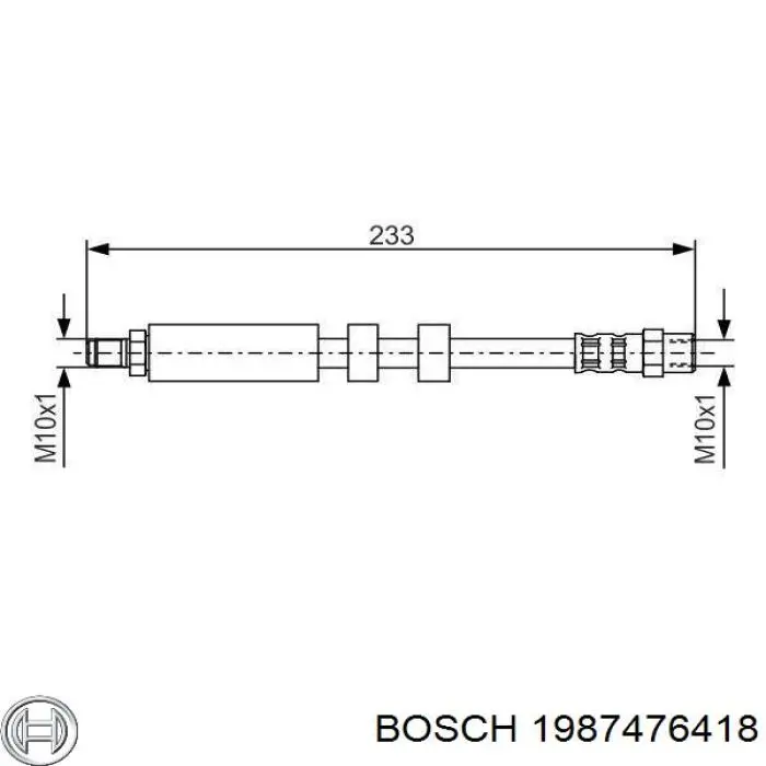 1987476418 Bosch шланг тормозной задний