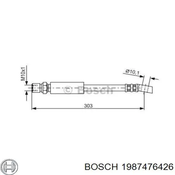 Шланг тормозной передний 1987476426 Bosch