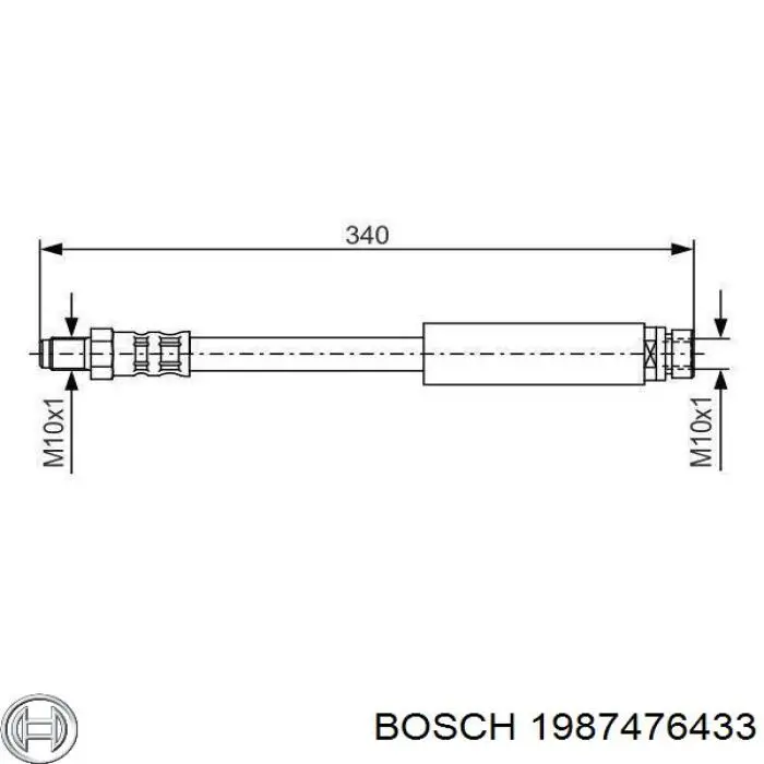1987476433 Bosch шланг тормозной передний
