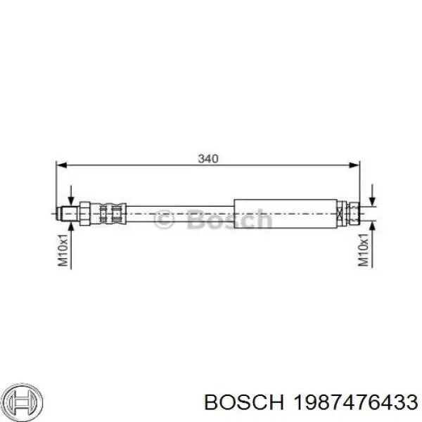 Шланг тормозной передний FT2315 K&K