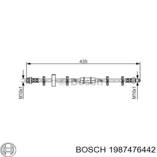 1987476442 Bosch шланг тормозной передний