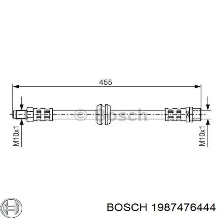 1987476444 Bosch шланг тормозной передний