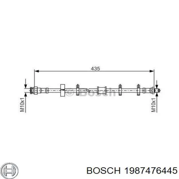 Шланг тормозной передний 1987476445 Bosch