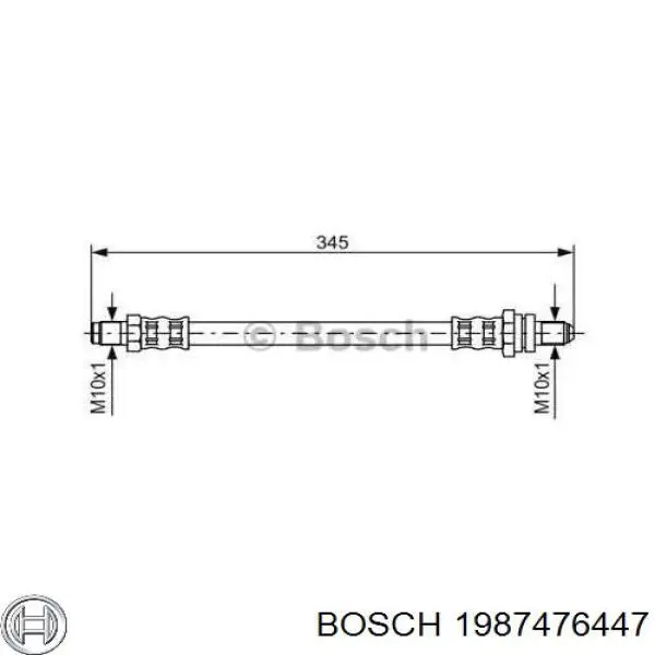 Задний тормозной шланг 1987476447 Bosch