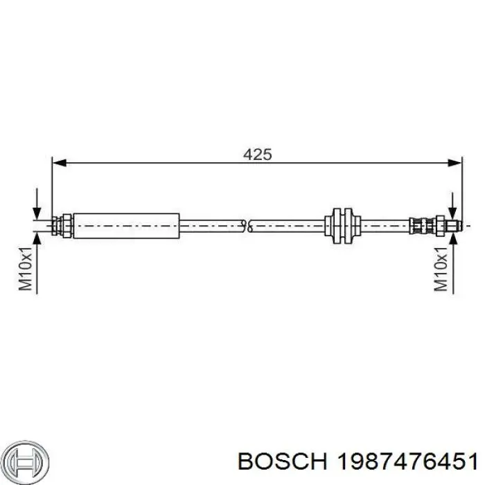 Latiguillo de freno delantero 1987476451 Bosch