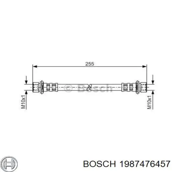 Задний тормозной шланг 1987476457 Bosch