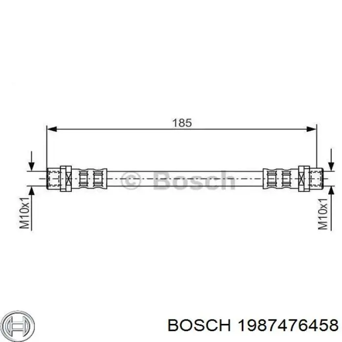 1987476458 Bosch шланг тормозной задний