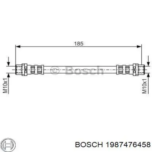 Купить 1987476458 Bosch Задний тормозной шланг