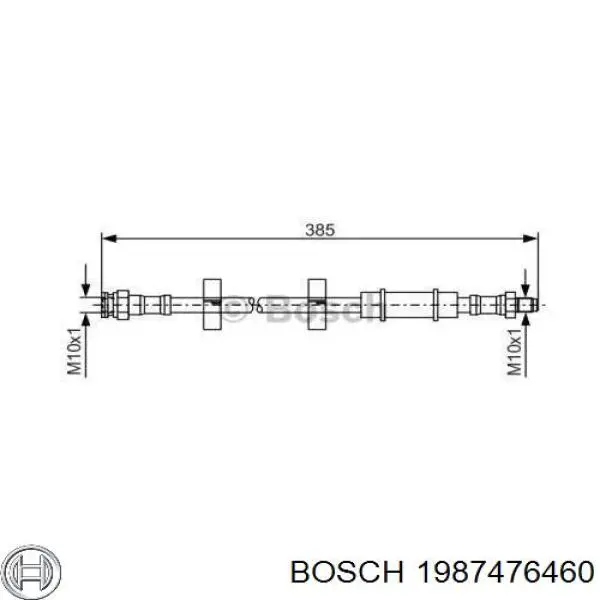 Шланг тормозной передний 1987476460 Bosch