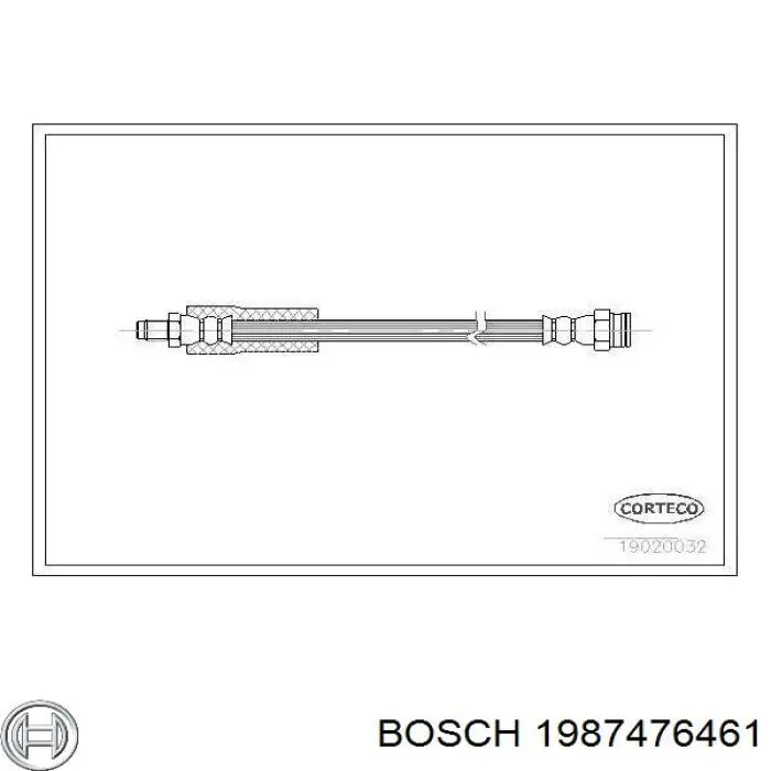 Latiguillo de freno delantero 1987476461 Bosch