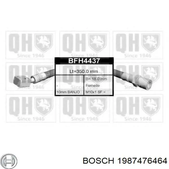 1987476464 Bosch Гибкая тормозная трубка передняя