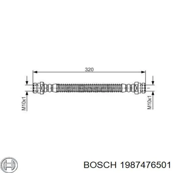 1987476501 Bosch шланг тормозной передний