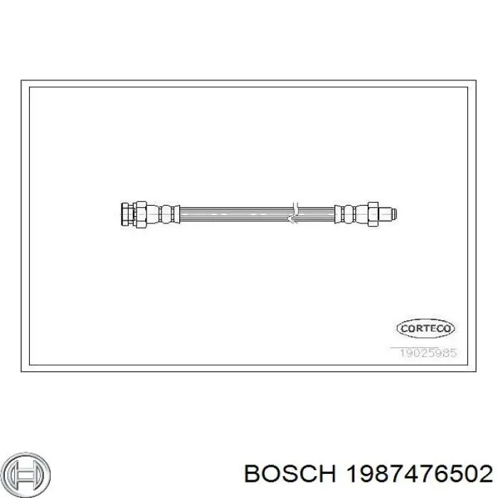 1987476502 Bosch Гибкая тормозная трубка передняя