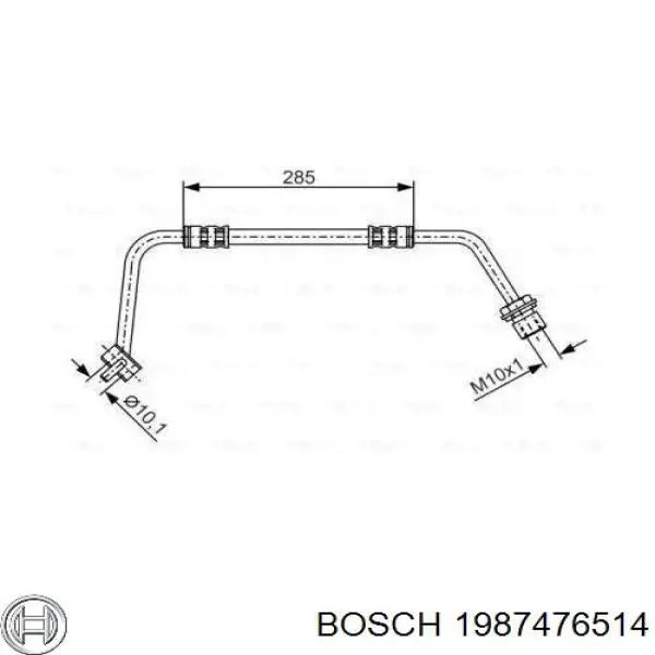 6142529 Ford Шланг тормозной передний правый