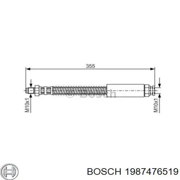 1987476519 Bosch шланг тормозной передний