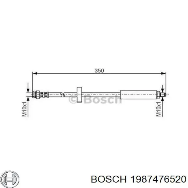 Шланг тормозной передний 1987476520 Bosch