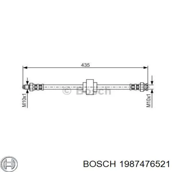 1987476521 Bosch шланг тормозной передний