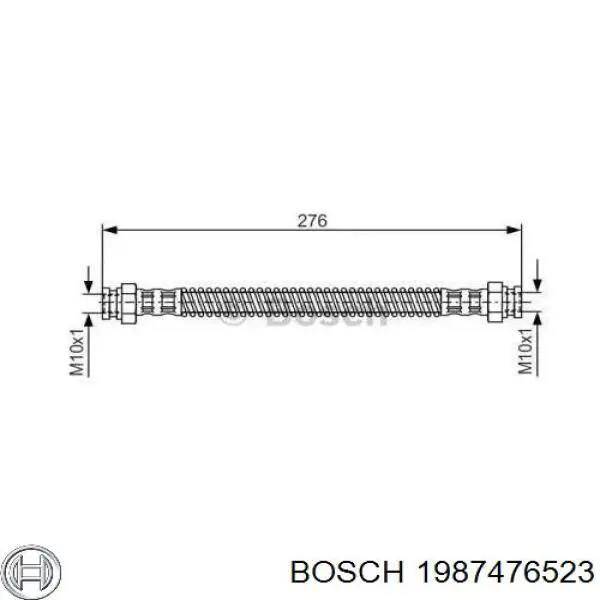 1987476523 Bosch шланг тормозной задний
