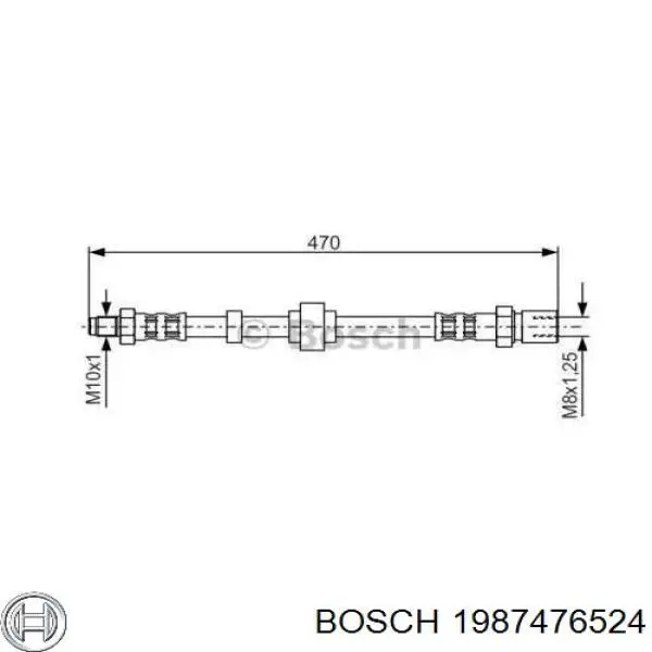 1987476524 Bosch шланг тормозной передний