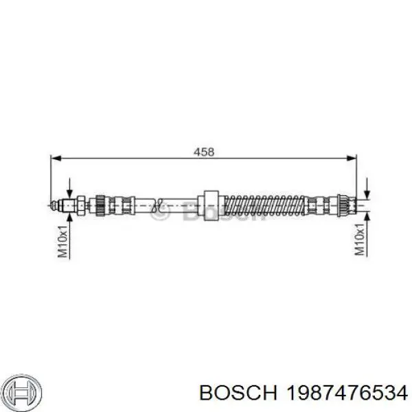 1987476534 Bosch шланг тормозной передний