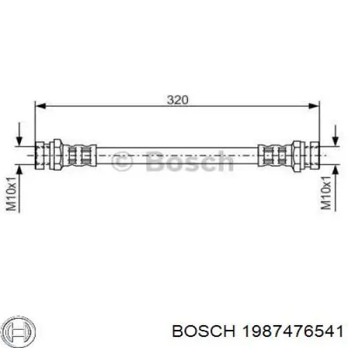 Задний тормозной шланг 1987476541 Bosch