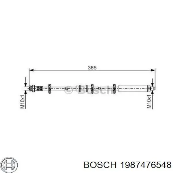 Шланг тормозной передний 1987476548 Bosch