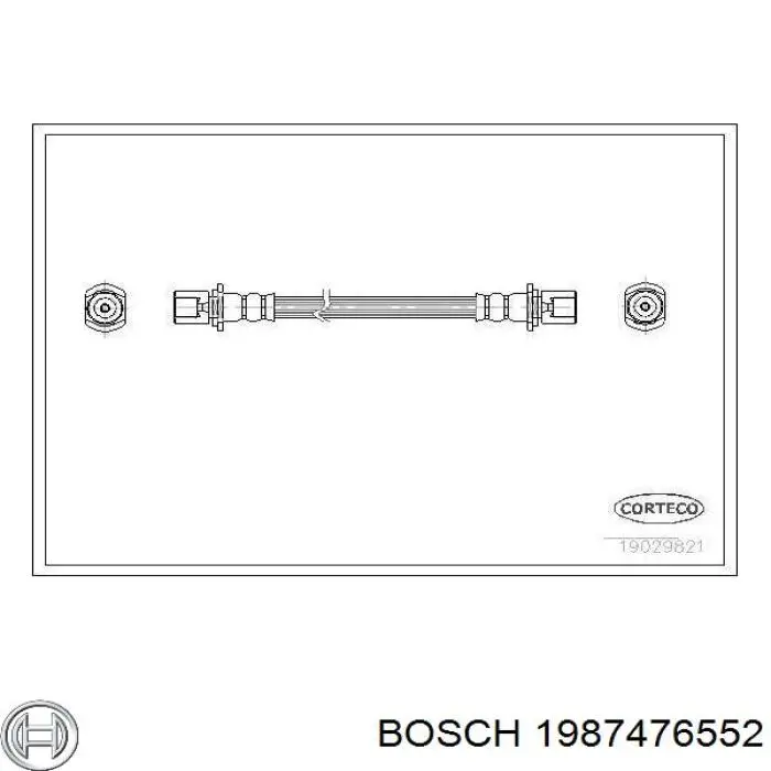 1987476552 Bosch шланг тормозной задний