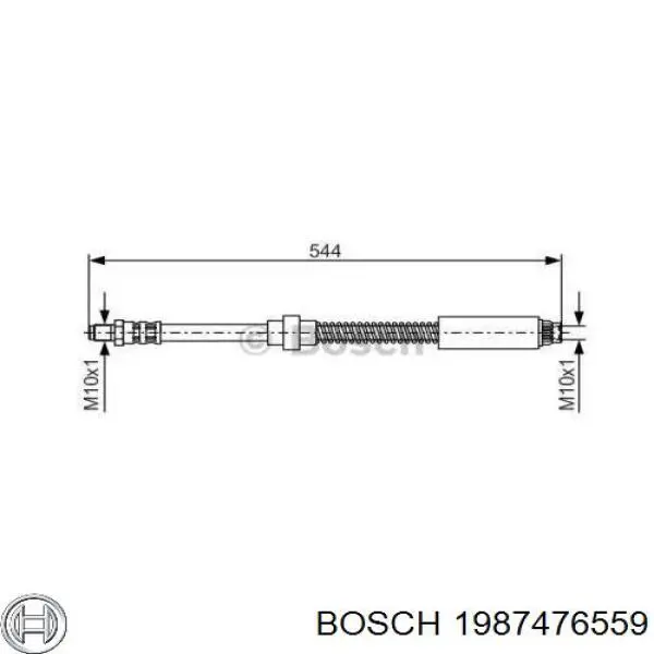 Шланг тормозной передний 1987476559 Bosch