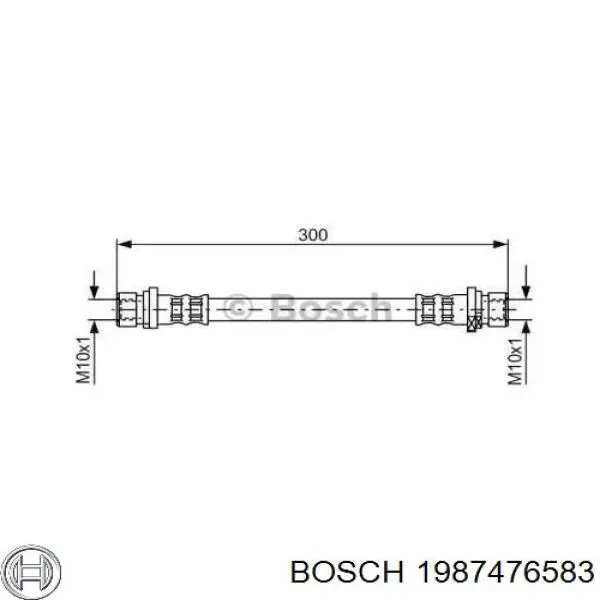 Шланг тормозной задний правый 1987476583 Bosch