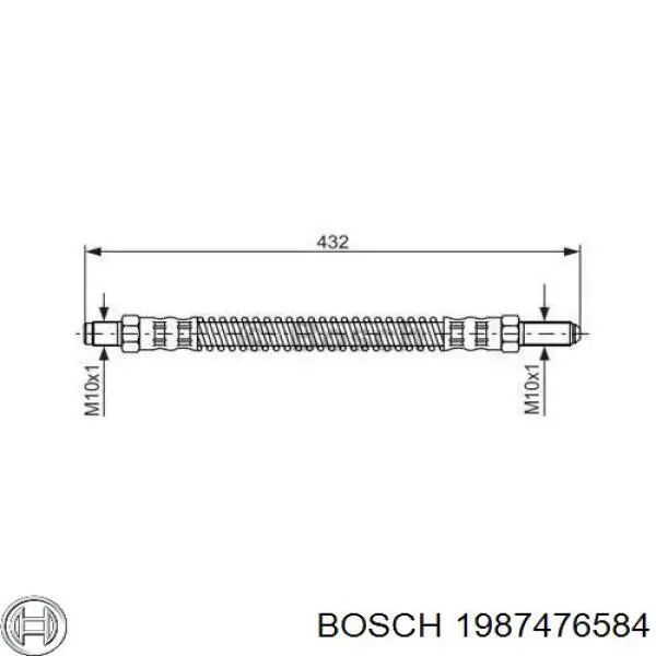 1987476584 Bosch шланг тормозной задний