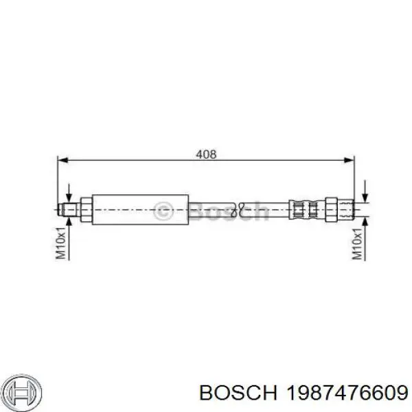 Задний тормозной шланг 1987476609 Bosch