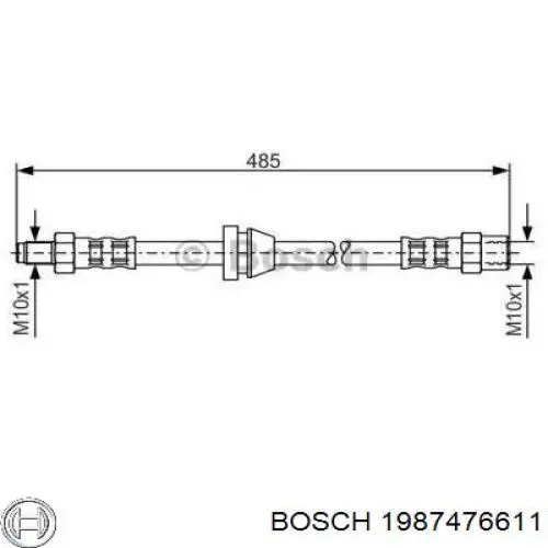 Шланг тормозной передний 1987476611 Bosch