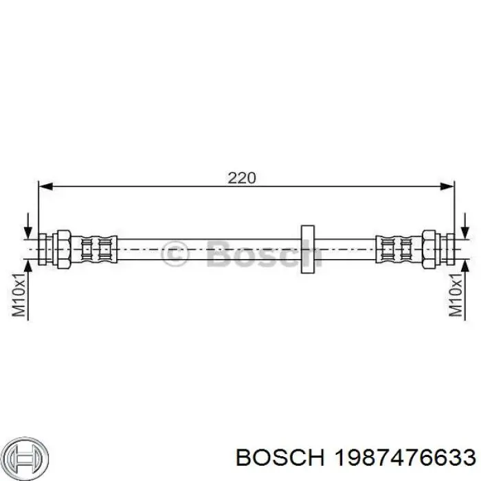 1987476633 Bosch шланг тормозной задний