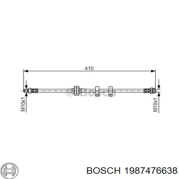 Шланг тормозной передний 1987476638 Bosch