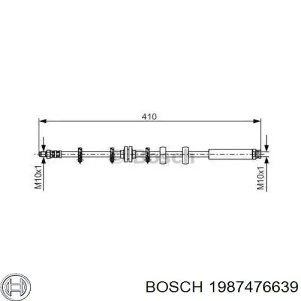 1987476639 Bosch шланг тормозной передний