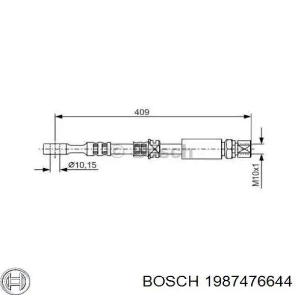 1987476644 Bosch Гибкая тормозная трубка передняя