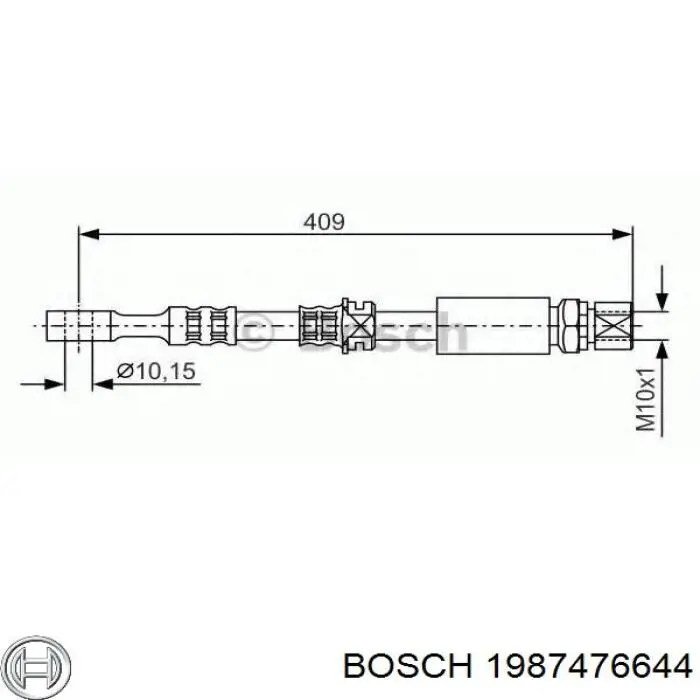 Latiguillo de freno delantero 1987476644 Bosch