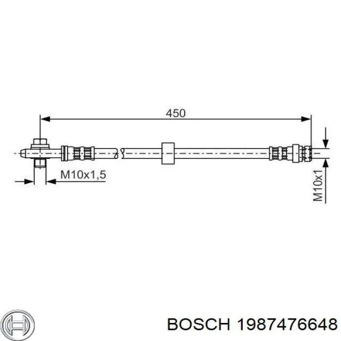 Latiguillo de freno delantero 1987476648 Bosch